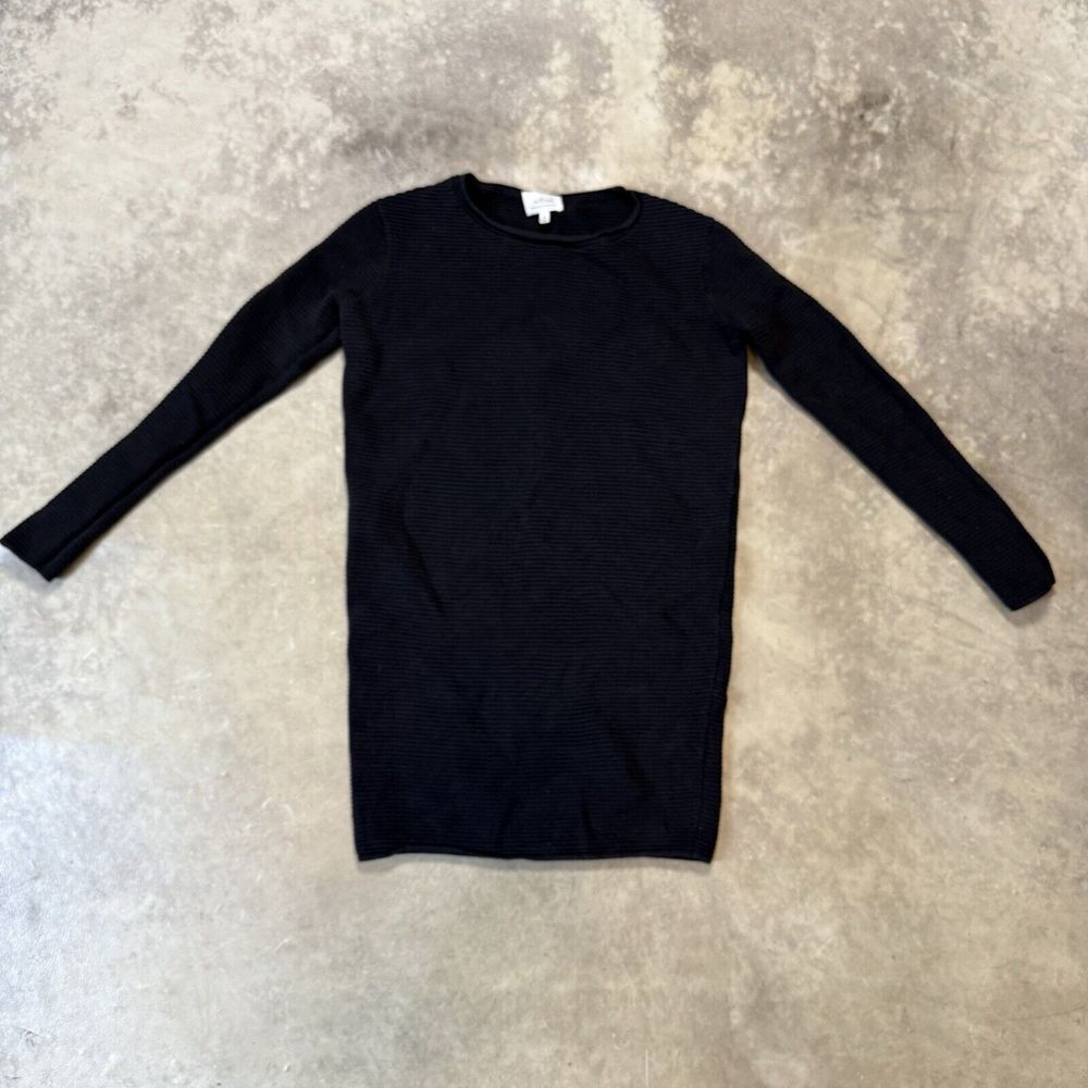 Wilfred Sweater Women XXS Black Silk‎ Cashmere Textured Knit Tunic